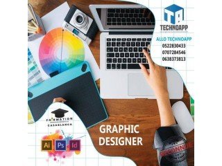 TECHNOAPP privée vous propose en formation en graphic designer en groupe