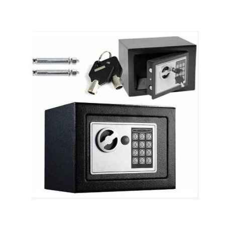 coffre-fort-a-serrure-electronique-avec-code-pin-et-2-cles-fixations-murales-et-au-sol-big-0
